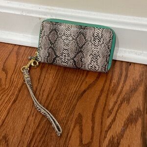 Snake Print Wristlet Wallet